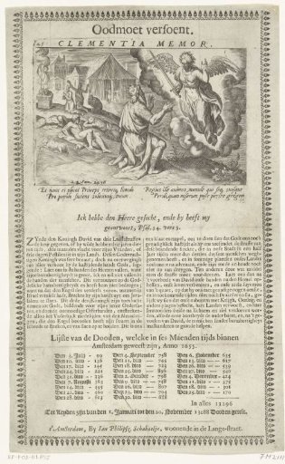 Warning about God's punishment in the form of the plague raging in Amsterdam, 1654