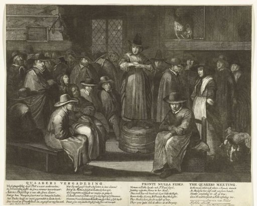 Satirical print on the English Quakers, ca. 1656