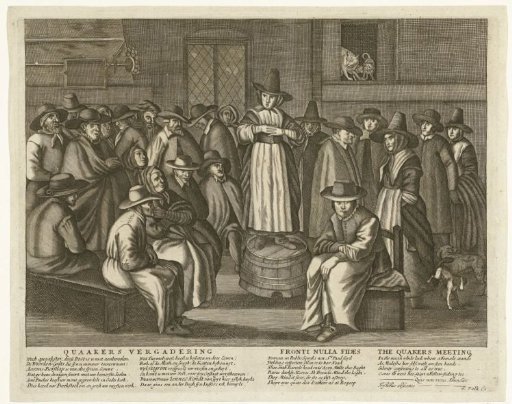 Satirical print on the English Quakers, ca. 1656