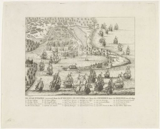 Capture of the town of Nyborg by Michiel Adriaenszoon de Ruyter, 1659
