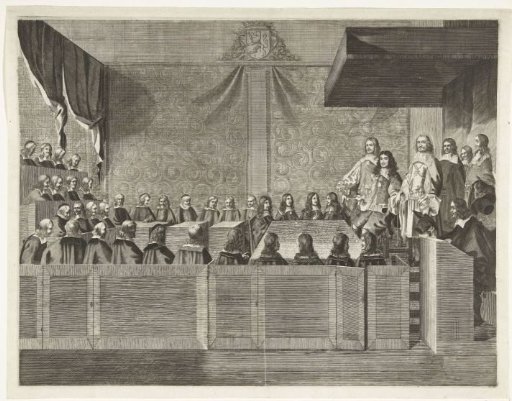 King Charles II of England addresses the sitting members of the States-General, 1660