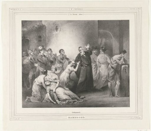 The self-sacrifice of preacher Hambroeck on Formosa, 1661