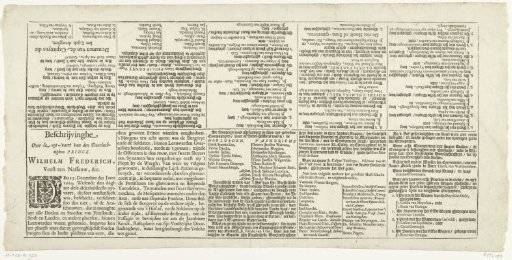 Funeral Procession of Willem Frederik, Count of Nassau-Dietz (text sheet), 1665