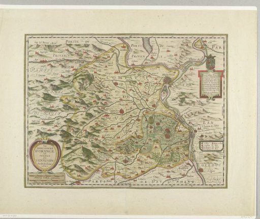 Map of the Principality of Orange, 1627