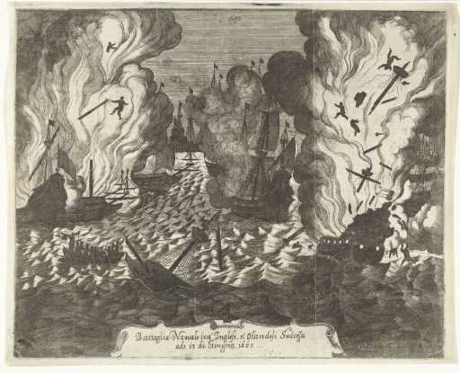 Sea Battle at Lowestoft, 1665