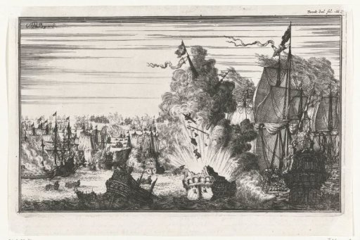 The Explosion of the Eendracht during the Sea Battle at Lowestoft, 1665