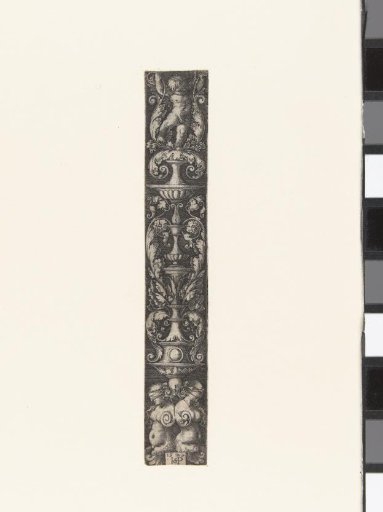 Flat Decoration with Two Blindfolded Women at the Bottom