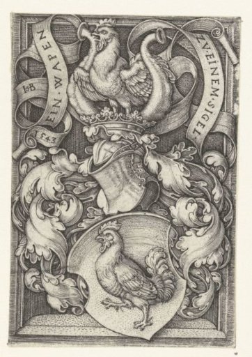 Coat of arms with an eagle on a shield