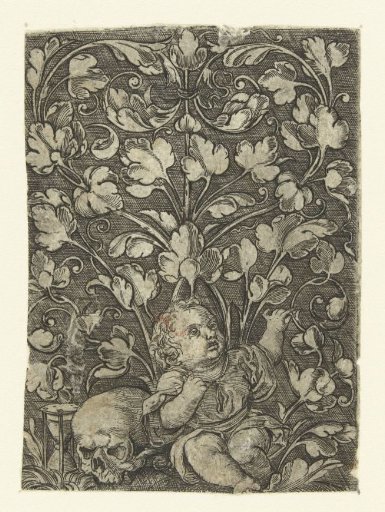 Child Next to a Skull