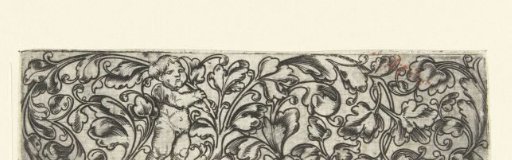Frieze with Leaf Scrolls, with a Child Standing on the Left