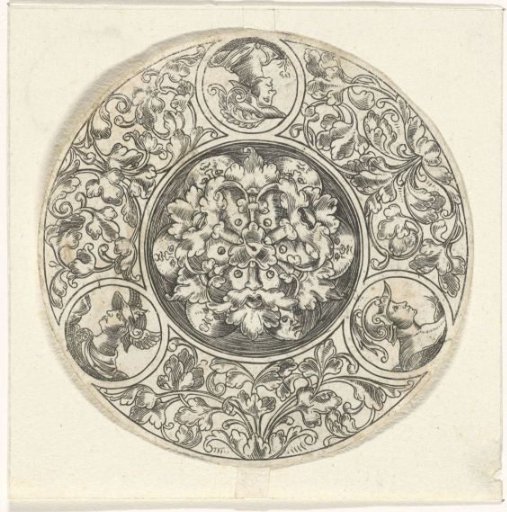 Round leaf with a rosette