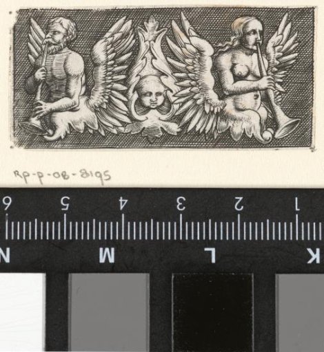 Frieze with a cherub in the center