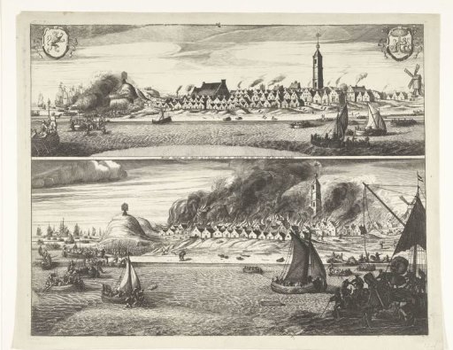 Arson by the English on West-Terschelling, 1666