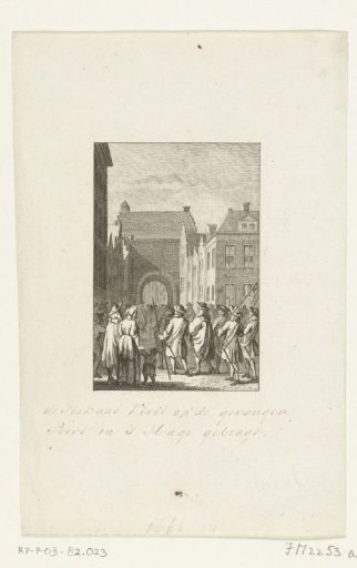 Advocate-fiscal Kievit is taken to the Gevangenpoort, 1686