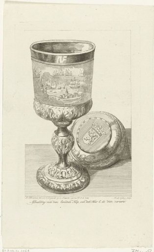 Golden Cup with Lid, Presented to Cornelis de Witt on the Occasion of the Raid on Chatham, 1667