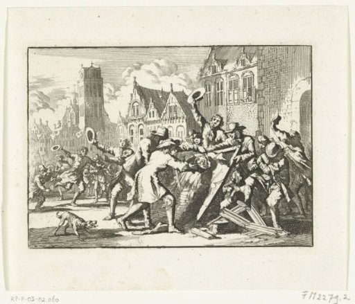 Destruction by the People of Dordrecht of the Painting in Honor of Cornelis de Witt, 1672