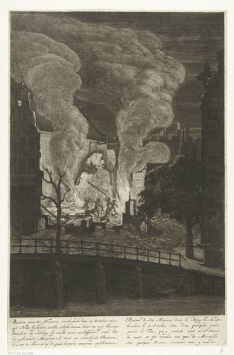 Fire on the Waalseiland in Amsterdam, 1670