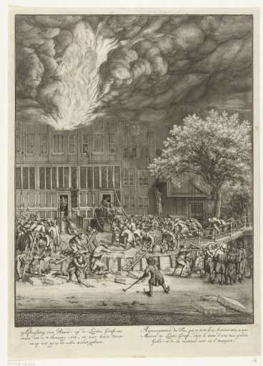 Fire in a house on the Leidsegracht, 1684