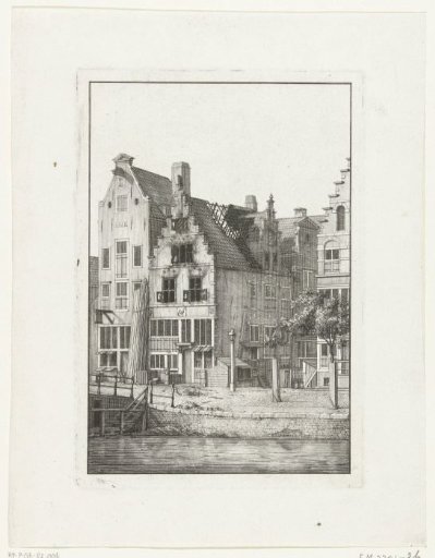 Burnt-out house on a canal, ca. 1690