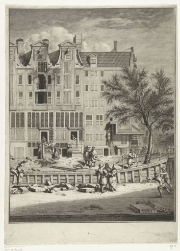 Burnt-out house on the Leidsegracht, 1684
