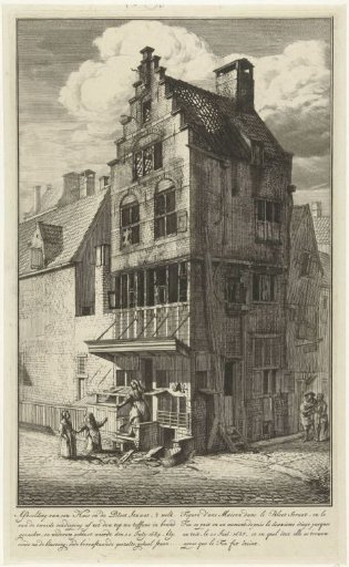 Burnt-out house in the Bloedstraat, 1684