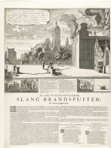 Application of the new fire hose lines, 1677