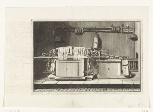 Hose nozzle and pump stored in a fire hose house