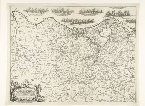 Map of the Netherlands showing the extent to which enemy troops advanced in the years 1672-73