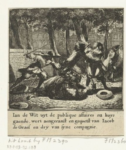 Johan de Witt Attacked and Seriously Wounded, 1672