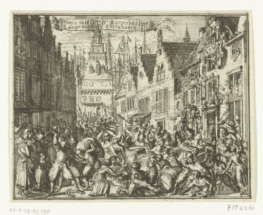 Plundering of the House of Mayor Langewagen in Hoorn, 1672