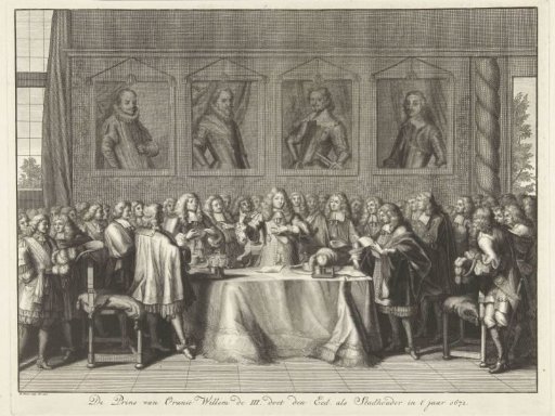 William III Sworn in as Stadtholder, 1672