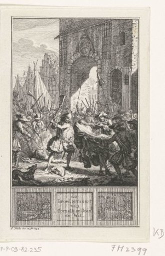 Title page for: F. Duim, The fratricide of Kornelis and Joan de Wit, 1744