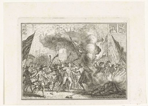 Johan and Cornelis de Witt taken from the Gevangenpoort and killed, 1672
