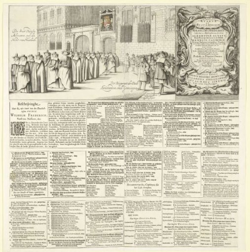 Funeral Procession of Willem Frederik, Count of Nassau-Dietz (Sheet 25 and Text Sheet), 1665