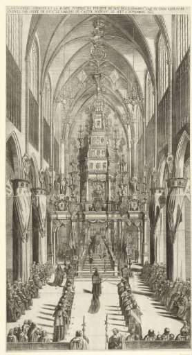Funeral service for Philip IV in Brussels, 1665