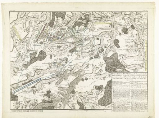 Map of the Battle of Seneffe, 1674