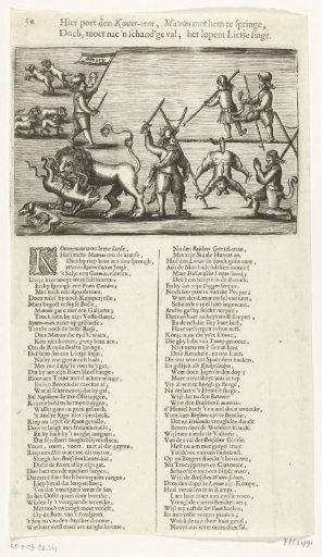 Satirical print on the defeat of the English in the Battle of Kijkduin, 1673