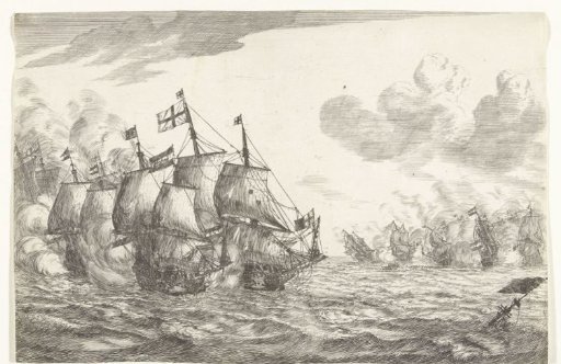 A naval battle, ca. 1652-1654