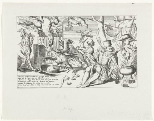 Satirical Print on the French, 1674