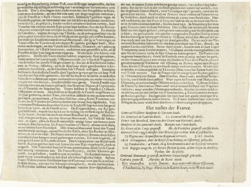 Text Plate to the Print of the Battle of Aschaffenburg, 1674