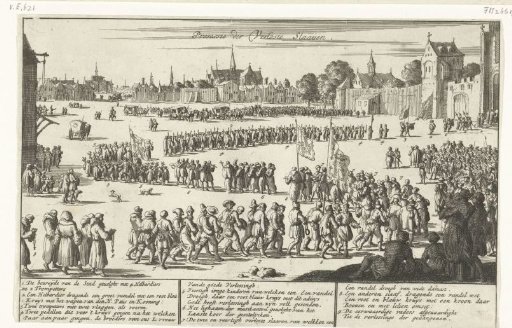 Procession of 42 French Christian Slaves Ransomed in Tunis in Paris, 1635