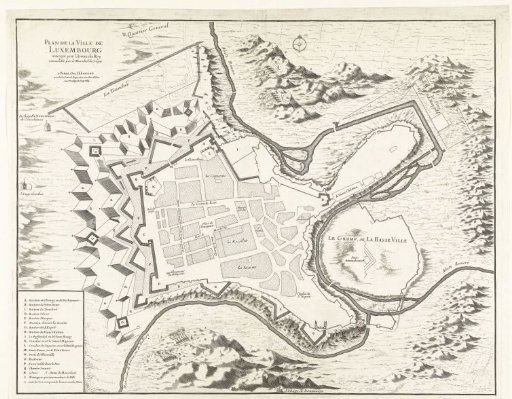 Plan of Luxembourg, Besieged by the French in 1684