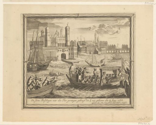 The seven imprisoned bishops are taken to the Tower, 1688