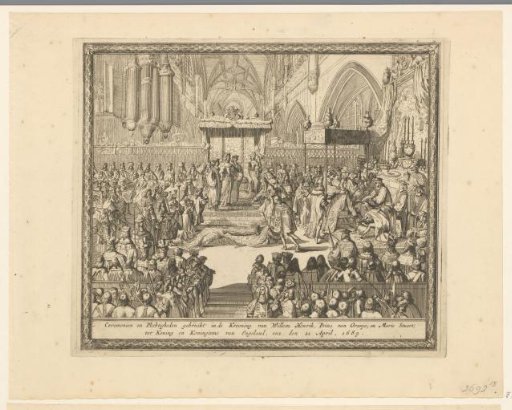 The coronation of William and Mary as King and Queen of England, 1689
