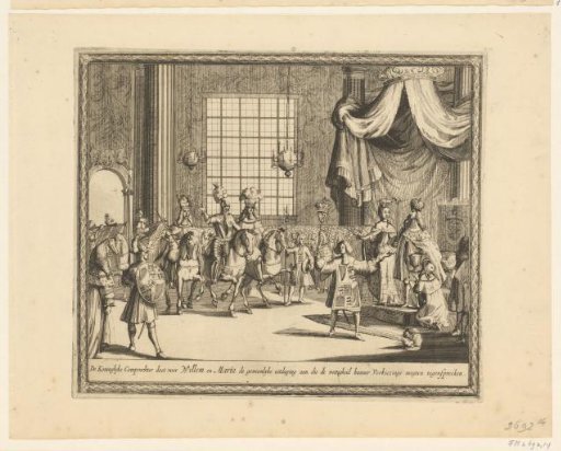 Ceremony in which the royal champion challenges anyone who disputes the legitimacy of the king's election, 1689