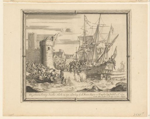 Flight of James after his defeat at the Boyne, 1690