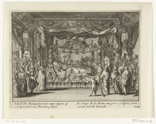 Funeral bed of Queen Mary II Stuart, 1695