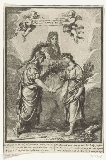 Willem III with the alliance between Wisdom and Peace, 1689
