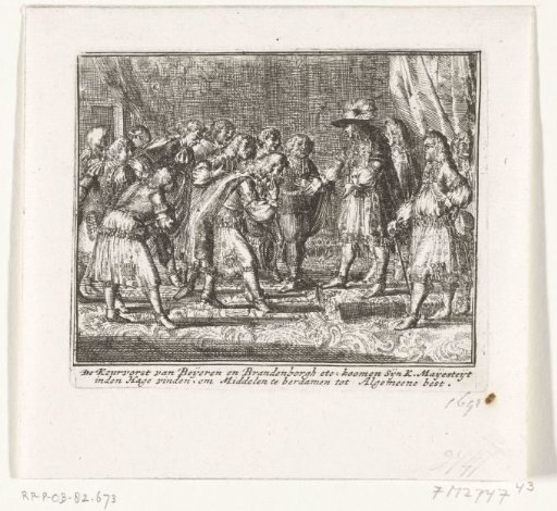 The Electors of Bavaria and Brandenburg visit King William III, 1691