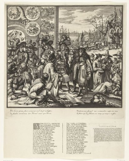 Satirical print on James II and the arrival of William III, 1689